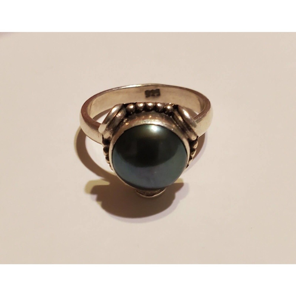 925 Sterling Silver Taithian Pearl Ring Size 8.5